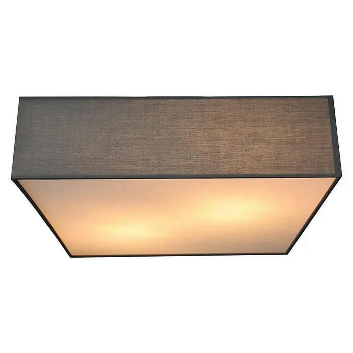 Tween Light Deckenleuchte Tessile - 60 W, L x B x H: 40 x 40 x 11 cm, Grau, E27 - Ansicht von unten