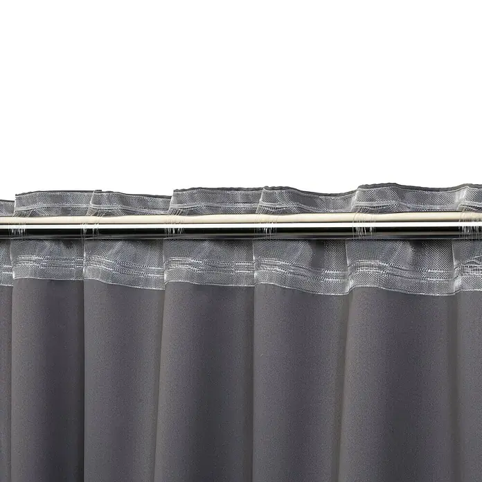 Elbersdrucke Verdunkelungsvorhang Midnight - 140 x 255 cm, 100 % Polyester, Dunkelgrau - Detailaufnahme