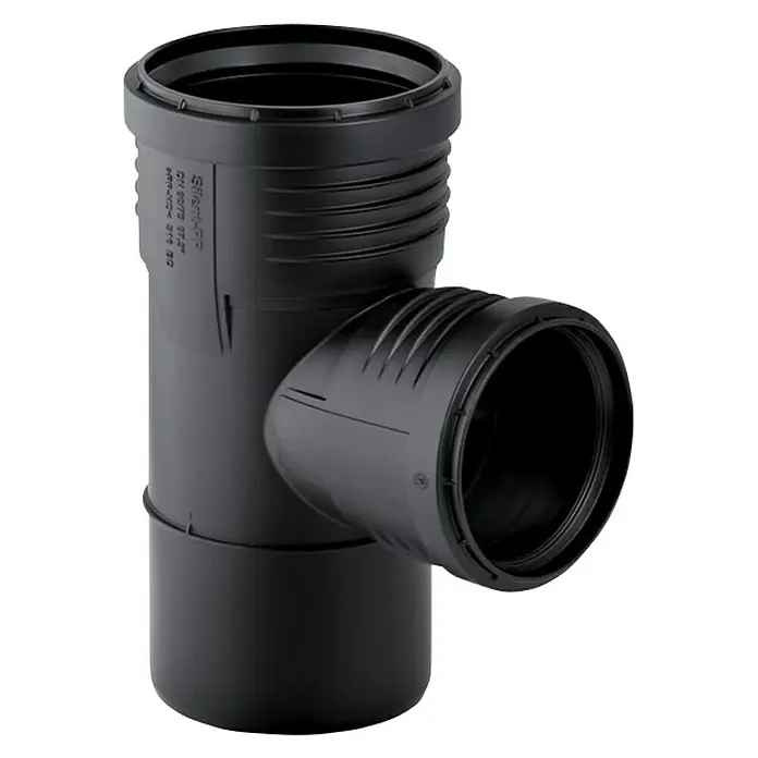 Geberit Silent PP-Abzweig - DN 90/50, 87,5 ° - Rechte Seitenansicht