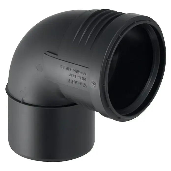 Geberit Silent PP-Bogen - DN 70, 87,5 ° - Rechte Seitenansicht