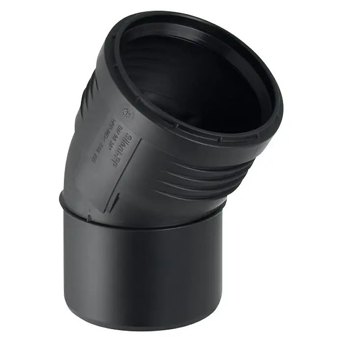 Geberit Silent PP-Bogen - DN 100, 30 ° - Rechte Seitenansicht