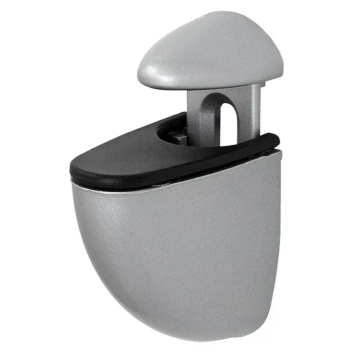 Dolle Wandregalhalter-Set Jam - Belastbarkeit: 25 kg, Silber, 2 Stk. - Rechte Seitenansicht