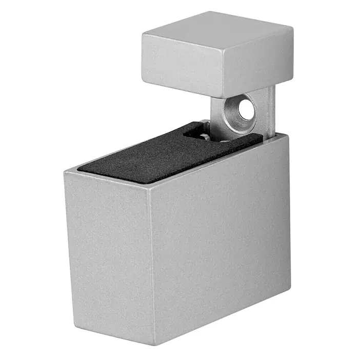 Dolle Wandregalhalter-Set Cuadro - Belastbarkeit: 25 kg, Passend für: Regalbodenstärke 6 - 20 mm, Silber, 2 Stk. - Rechte Seitenansicht