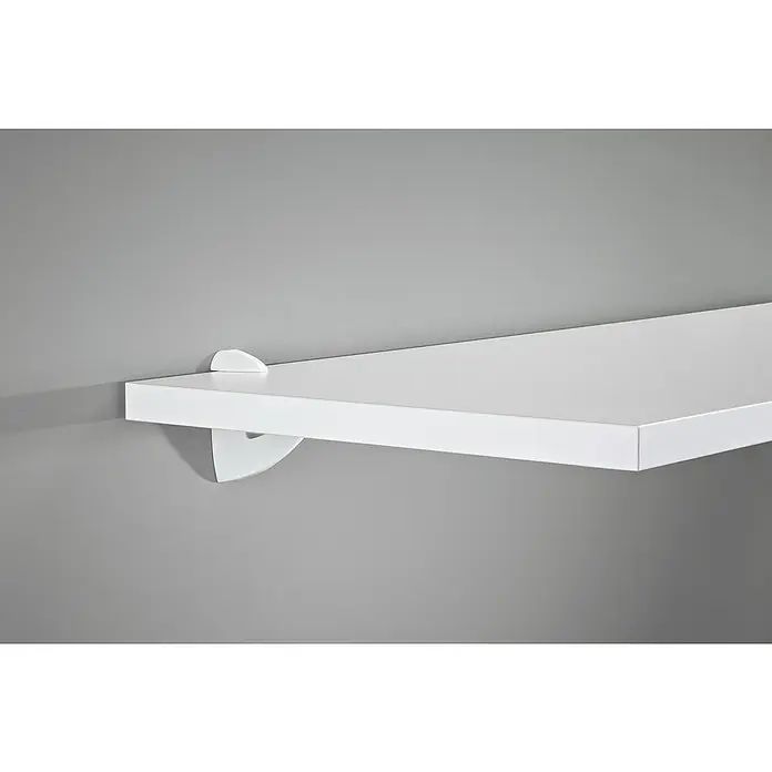 Dolle Wandregalhalter-Set Scoop - Belastbarkeit: 25 kg, Passend für: Regalbodenstärke 6 - 25 mm, Weiß, 2 Stk. - Stimmungsaufnahme