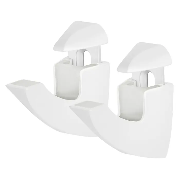 Dolle Wandregalhalter-Set Scoop - Belastbarkeit: 25 kg, Passend für: Regalbodenstärke 6 - 25 mm, Weiß, 2 Stk. - Rechte Seitenansicht