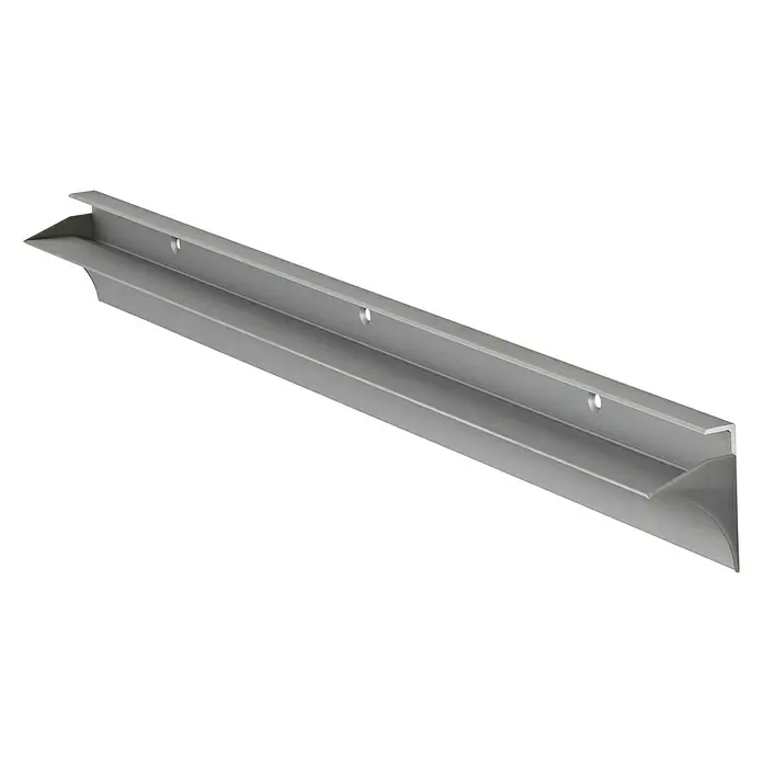 Dolle Regalträger Rail - Länge: 600 mm, Passend für: Regalbodenstärke 19 mm, Regalbodentiefe 300 mm - Rechte Seitenansicht