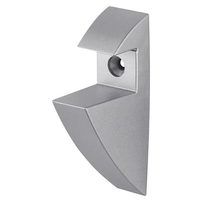 Dolle Soporte de pared para estantes Polyclip - Carga soportada: 15 kg, Plateado, 1 ud. - Vista de perfil derecho
