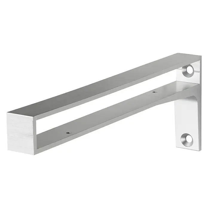 Dolle Soporte de pared para estantes Belt - L x An x Al: 312 x 110 x 30 mm, Carga soportada: 40 kg, Plateado - Vista de perfil derecho