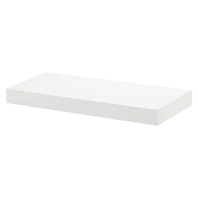Dolle Wandregal Basic - L x B x H: 44,5 x 20 x 3,7 cm, Weiß, Belastbarkeit: 30 kg - Rechte Seitenansicht