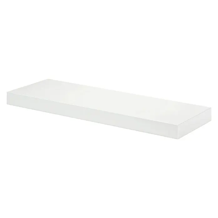 Dolle Wandregal Basic - L x B x H: 90 x 20 x 3,7 cm, Weiß, Belastbarkeit: 12 kg - Rechte Seitenansicht