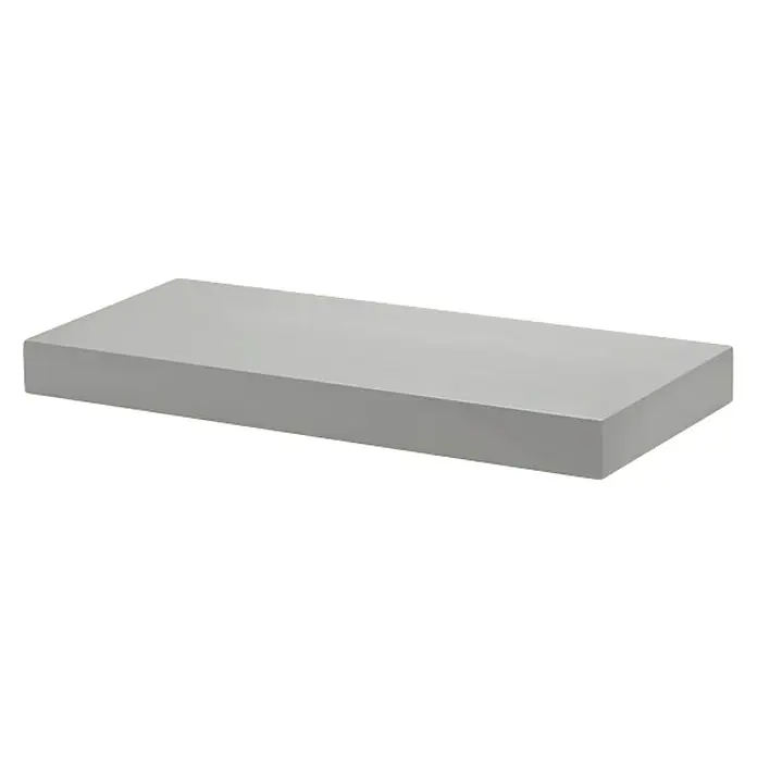 Dolle Wandregal Basic - L x B x H: 44,5 x 20 x 3,7 cm, Silber, Belastbarkeit: 30 kg - Rechte Seitenansicht