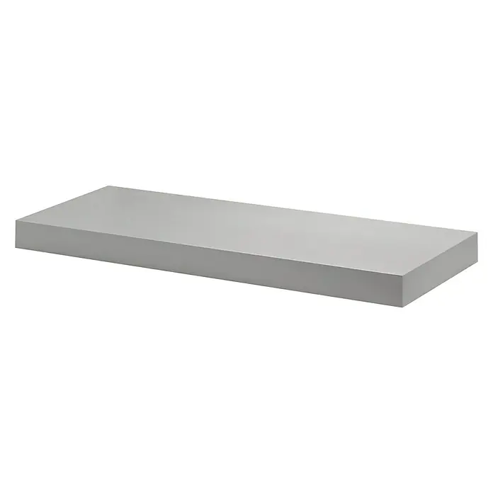 Dolle Wandregal Basic - L x B x H: 57 x 20 x 3,7 cm, Silber, Belastbarkeit: 50 kg - Rechte Seitenansicht