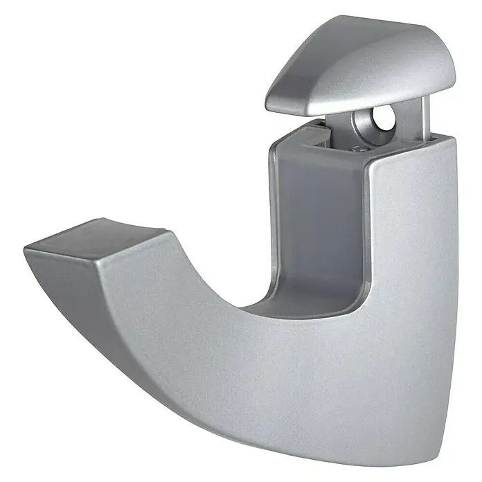Dolle Wandregalhalter-Set Scoop - Belastbarkeit: 25 kg, Passend für: Regalbodenstärke 5 - 40 mm, Silber, 2 Stk. - Rechte Seitenansicht