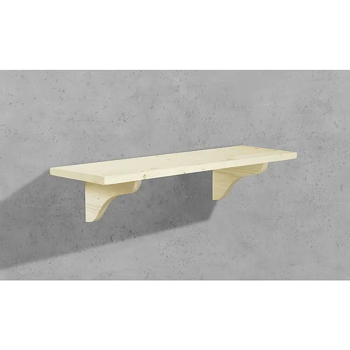 Dolle Wandregal Pur - L x B x H: 18 x 60 x 1,6 cm, Belastbarkeit: 15 kg, Holz - Stimmungsaufnahme