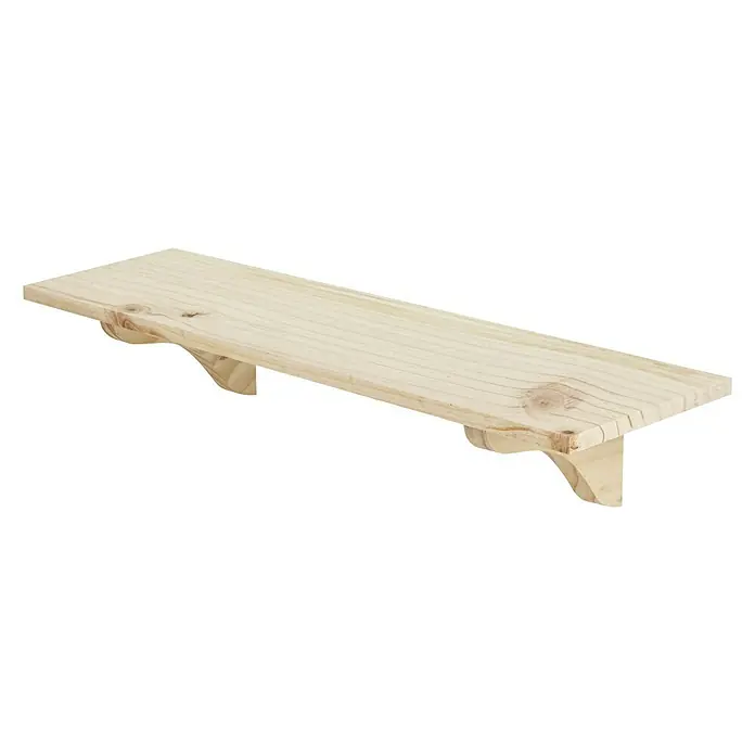Dolle Wandregal Pur - L x B x H: 18 x 60 x 1,6 cm, Belastbarkeit: 15 kg, Holz - Rechte Seitenansicht