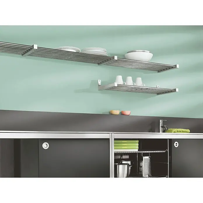 Dolle Estante inferior Sumo - L x An x Al: 80 x 30 x 2,5 cm, Acero inoxidable - Foto ambiente
