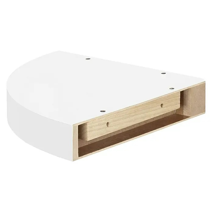 Dolle Zidna polica Big Boy - D x Š x V: 30 x 30 x 5 cm, Bijele boje, Opteretivost: 12 kg - Pogled s lijeve strane