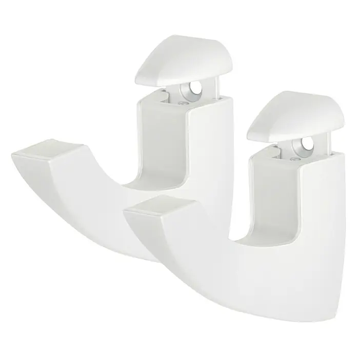 Dolle Wandregalhalter-Set Scoop - Belastbarkeit: 25 kg, Passend für: Regalbodenstärke 5 - 40 mm, Weiß, 2 Stk. - Rechte Seitenansicht