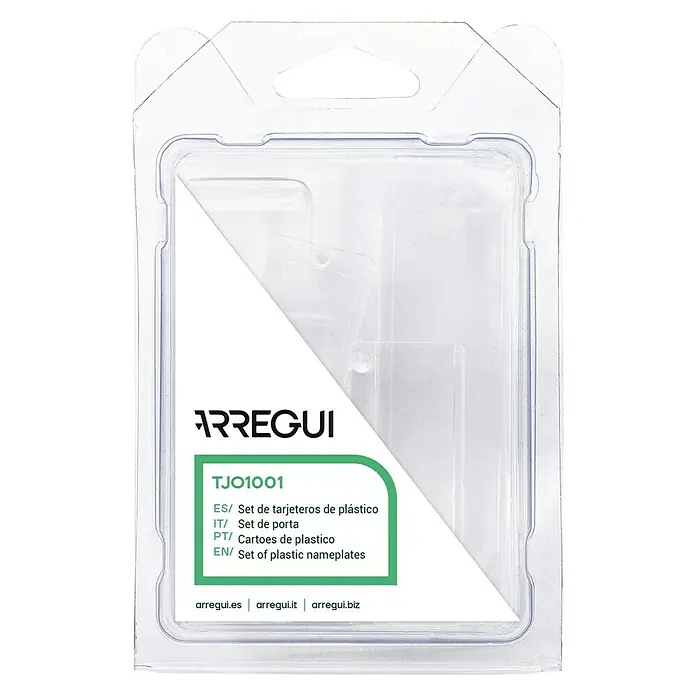 Arregui Porta etiquetas - 5 ud., Transparente - Vista frontal
