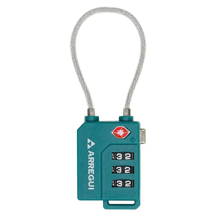 Arregui Candado con combinación A-1313120 - An x L: 31 x 13 mm, Plástico, Número de dígitos en combinación: 3 ud., Verde - Vista frontal