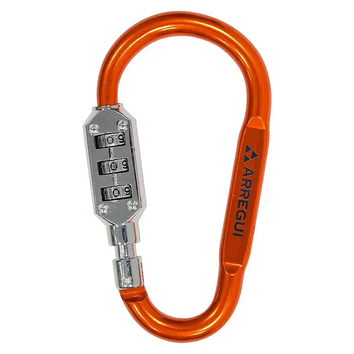 Arregui Candado con combinación A-1313130 - An x L: 60 x 91,5 mm, Zinc, Número de dígitos en combinación: 3 ud., Naranja - Vista frontal