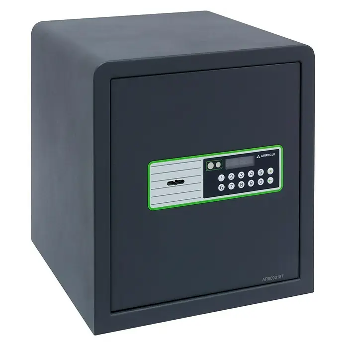 Arregui Caja fuerte Supra 240060 - L x An x Al: 36 x 35 x 38 cm, Tipo de cerradura: Códigos de usuario, 39 l - Vista de perfil izquierdo