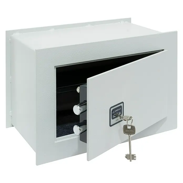 Arregui Caja fuerte empotrable Ideal 5 - L x An x Al: 20 x 35 x 23 cm, Llave - Vista de perfil izquierdo