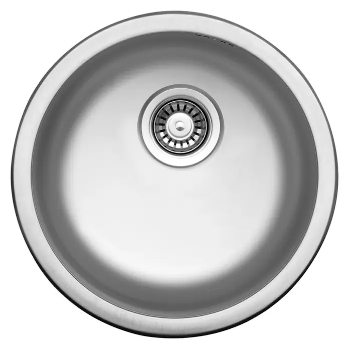 Respekta Einbauspüle Portland - Durchmesser: 446 mm, Edelstahl, Glatt - Ansicht von oben