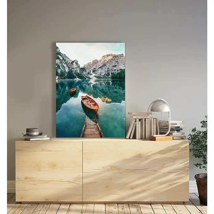 Glasbild - Tyrol Boat, B x H: 50 x 70 cm - Stimmungsaufnahme