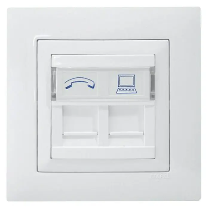 UAE-Datendose Logus - 2-fach, RJ45 - Vorderansicht