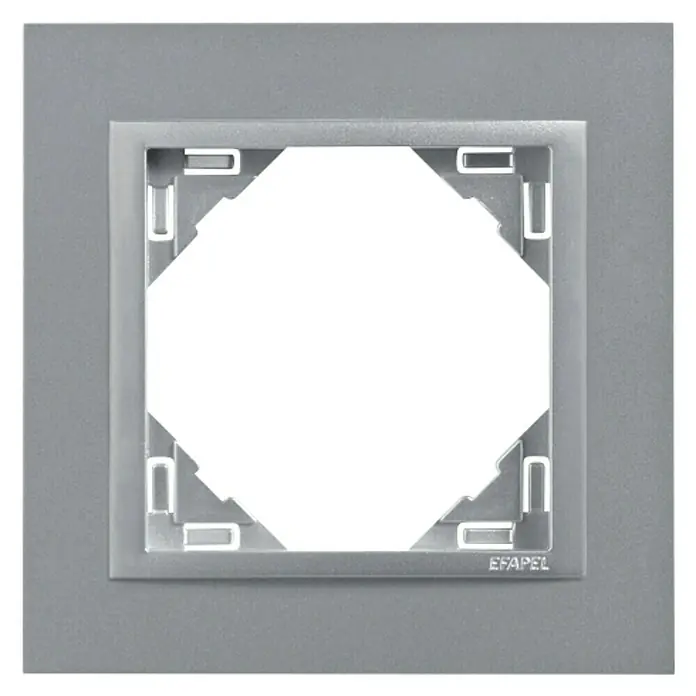 Abdeckrahmen Logus Color - Aluminium, 1-fach, Kunststoff, Unterputz - Vorderansicht
