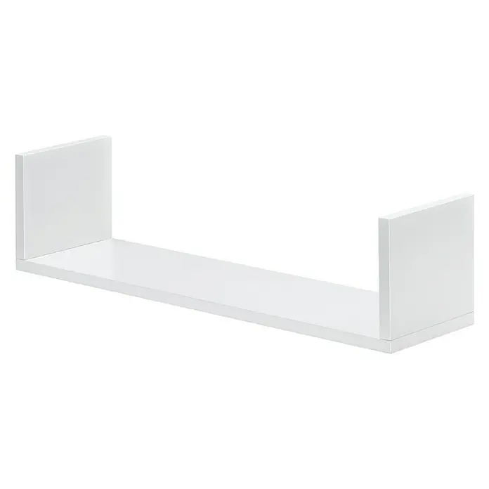 Dolle Estante de pared U-Shelf - L x An x Al: 60 x 15 x 15 cm, MDF, Blanco - Vista angular