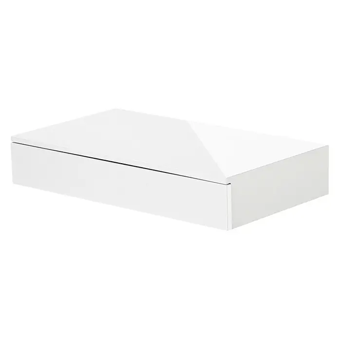 Dolle Wandregal Cassetto - L x B x H: 45 x 25 x 8 cm, Weiß - Diagonale Ansicht