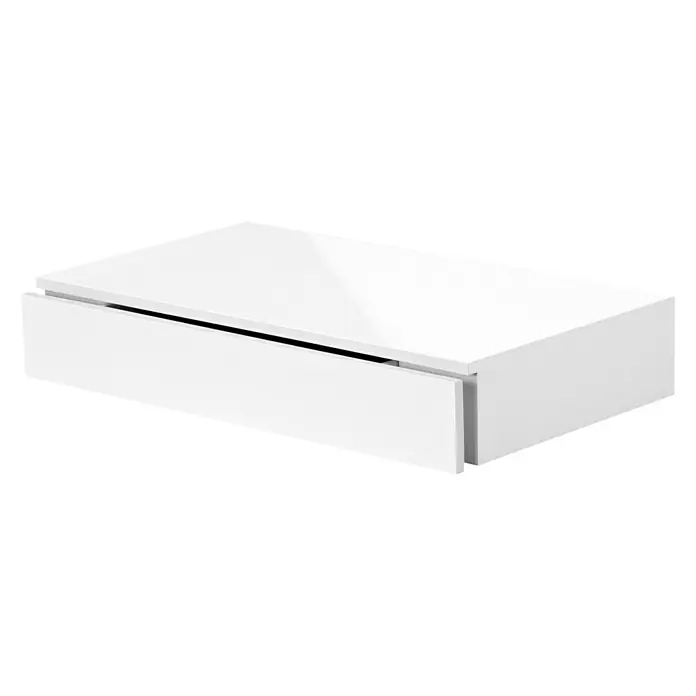Dolle Wandregal Cassetto - L x B x H: 45 x 25 x 8 cm, Weiß - Diagonale Ansicht