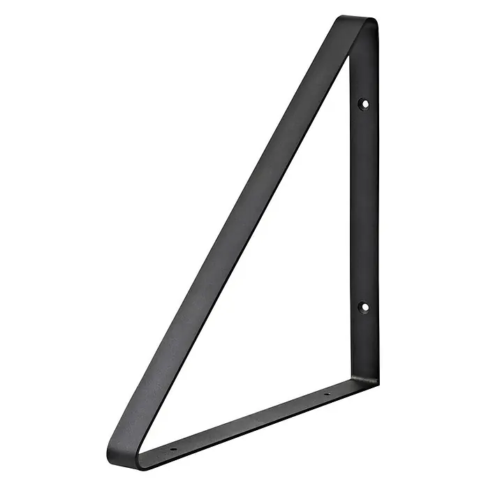 Dolle Zidna konzola Bermuda - 250 x 25 x 250 mm, Opteretivost: 25 kg, Metal, Crne boje - Pogled s lijeve strane