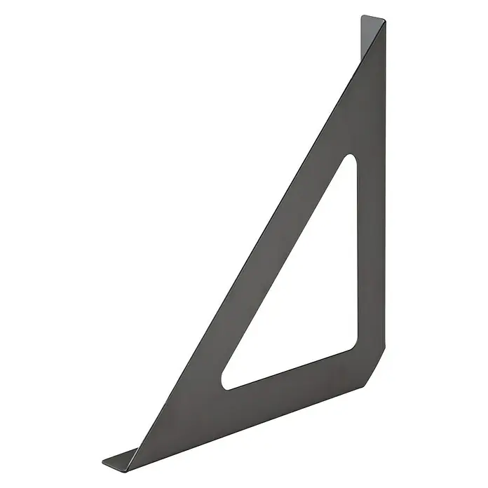 Dolle Stegkonsole TRI - L x H: 240 x 240 mm, Schwarz - Linke Seitenansicht