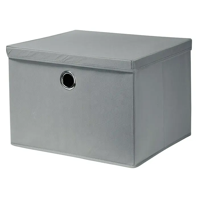 Dolle Caja de almacenaje Combibox - L x An x Al: 385 x 460 x 320 mm, Polipropileno, Gris - Vista angular