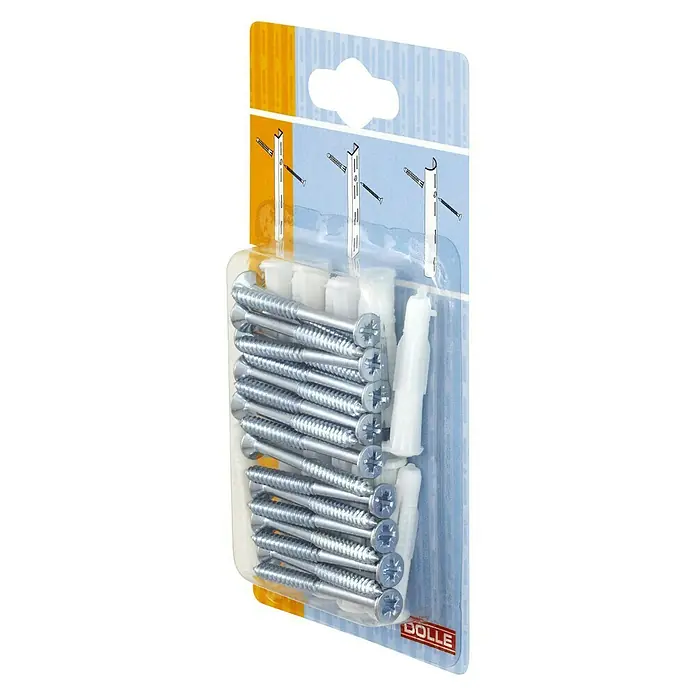 Dolle Set de tornillos y tacos WallFix - 20 uds., Apto para: Guías colgantes - Vista angular