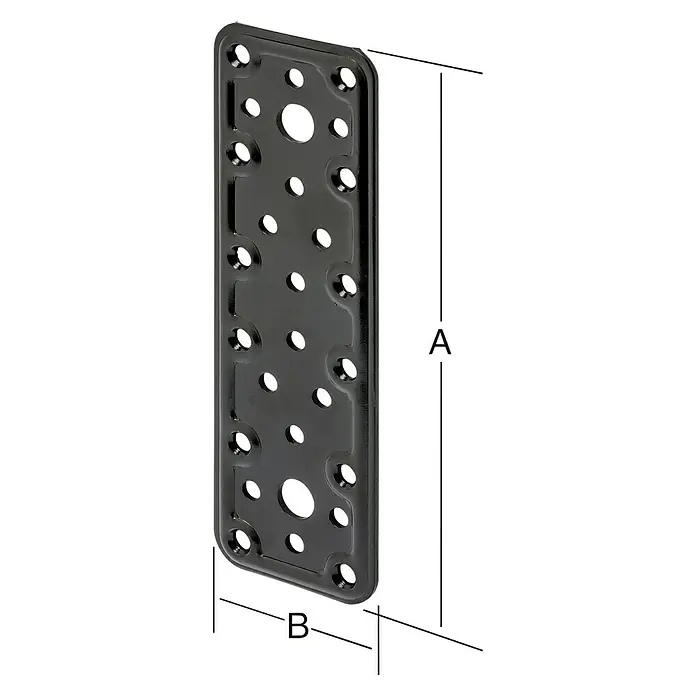 Vormann Ravna spojnica - D x Š: 120 x 50 mm, Pocinčano - Dijagonalni pogled