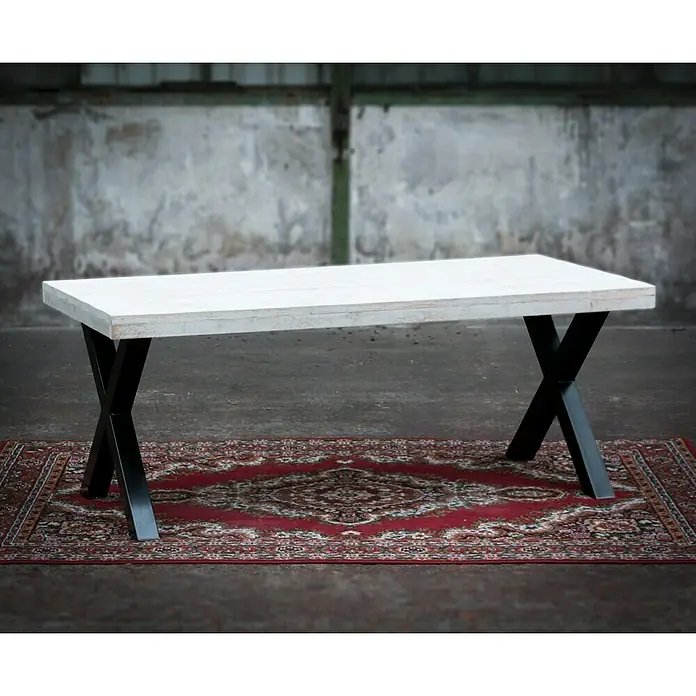 Tafelpoot Model X - 90 x 78,1 x 17,6 cm, Zwart - Sfeeropname