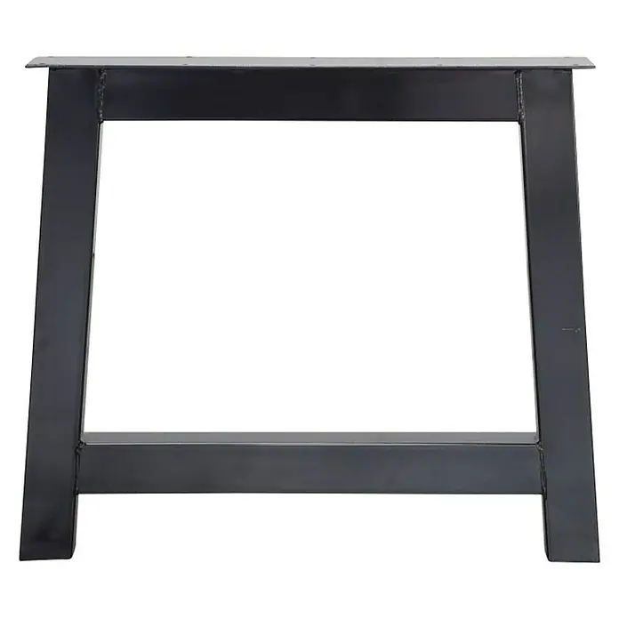 Tafelpoot Model A - 89,5 x 77,5 x 17,5 cm, Zwart - Vooraanzicht