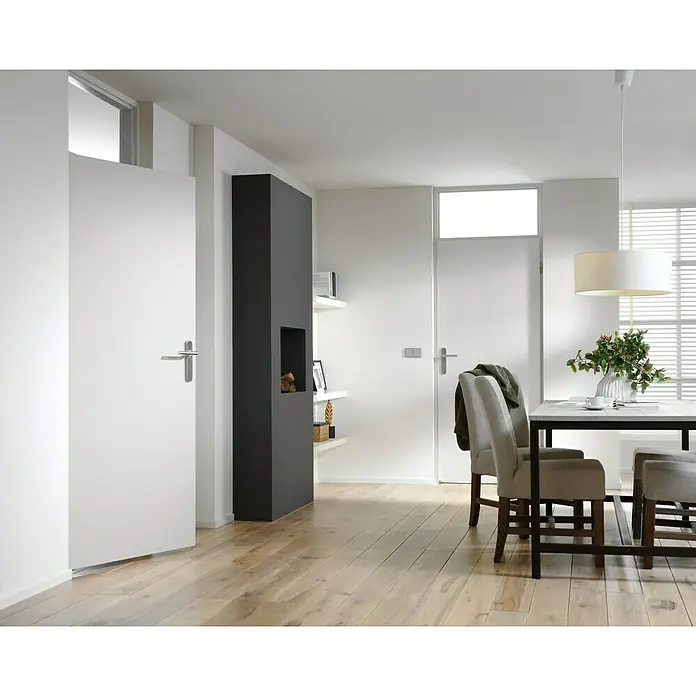BAUHAUS Binnendeur BB-HG - 53 x 201,5 cm, Draairichting: Links- & rechts, Wit, Stomp, Honingraat - Sfeeropname