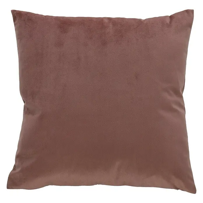 Kissen Uni Velours - Rosa, 45 x 45 cm, 100 % Polyester - Vorderansicht