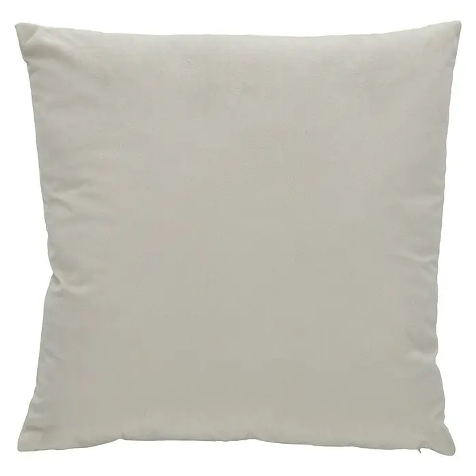 Kissen Uni Velours - Beige, 45 x 45 cm, 100 % Polyester - Vorderansicht