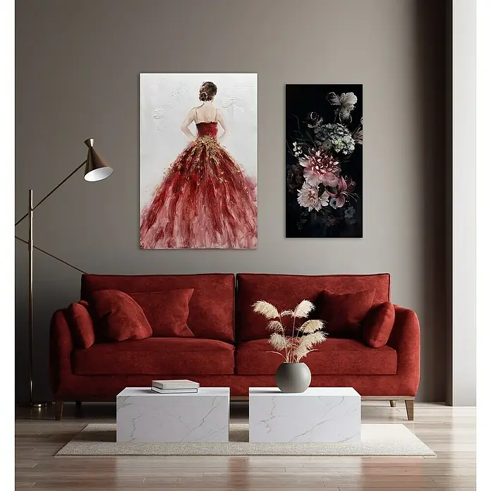 Cuadro pintado a mano Dipinto Mujer - Woman, An x Al: 60 x 90 cm - Foto ambiente