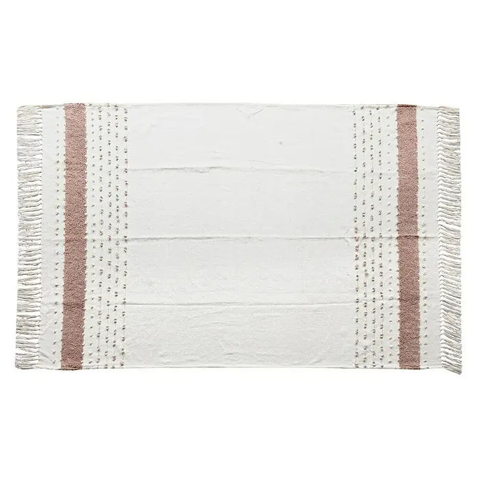 Plaid Alhama - 120 x 180 cm, Beige, Rectangular - Vista superior