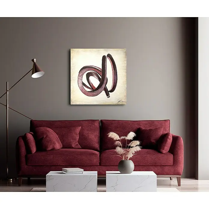 Cuadro pintado a mano Dipinto Abstracto - Abstracto, An x Al: 80 x 80 cm - Foto ambiente