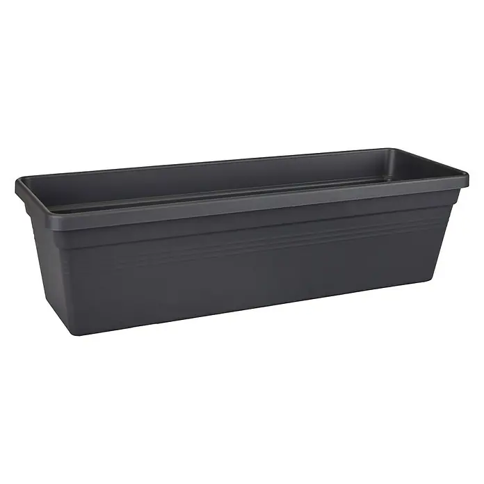 Elho Macetero para plantas GB - Longitud exterior máx.: 58,3 cm, Negro - Vista angular
