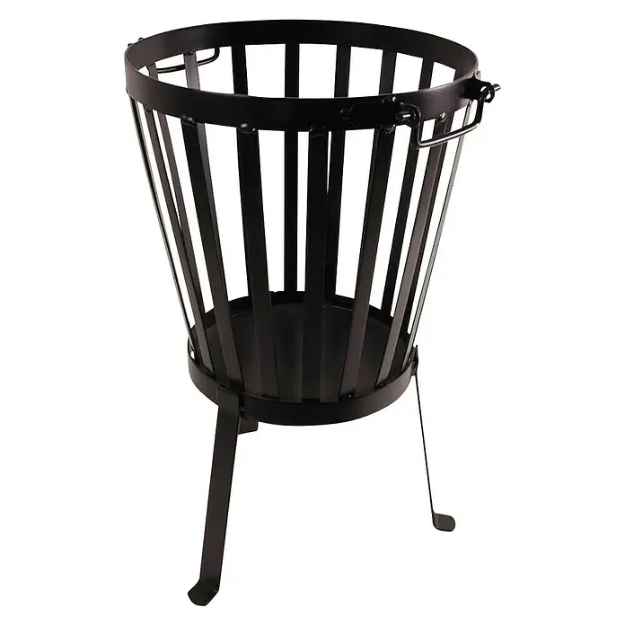 Esschert Design Fancy Flames Vuurkorf - Ø x h: 34,8 x 56,8 cm, Zwart - Vooraanzicht