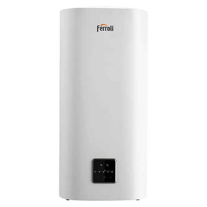 Ferroli Termo eléctrico Titano Twin 100 Flat - 90 l, 1.800 W, Rango de temperaturas: +40 °C a +80 °C - Vista frontal